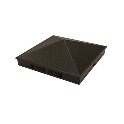 8 in. x 8 in. Black Pyramid Aluminum Post Cap