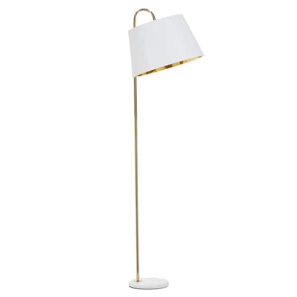 Litton Lane 60 in. Gold Metal Floor Lamp
