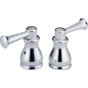Pair of Orleans Lever Handles in Chrome for Roman Tub Faucets