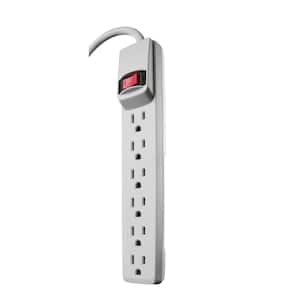 2.5 ft. 6-Outlet Power Strip with Overload Protection (2-Pack)