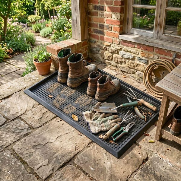Ottomanson Easy clean, Waterproof Non-Slip Indoor/Outdoor Rubber