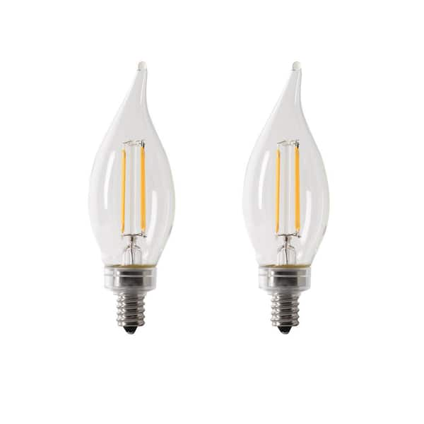 Feit Electric 40 Watt Equivalent Ba10 E12 Candelabra Dimmable Filament Cec Clear Glass 1855