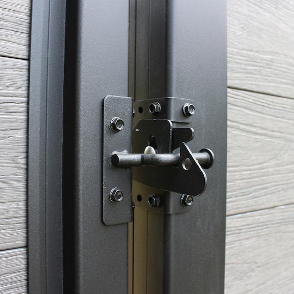 Veranda Euro Style 4 ft. W x 4 ft. H Oxford Grey Aluminum/Composite Estate Adjustable Fence Gate