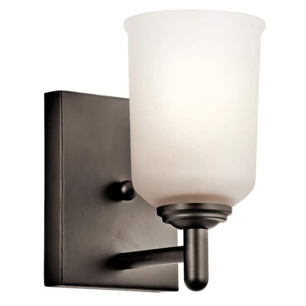 KICHLER Shailene 1-Light Olde Bronze Bathroom Indoor Wall Sconce Light ...