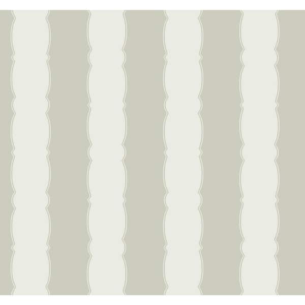 GRANDMILLENNIAL 60.75 sq. ft. Scalloped Stripe Wallpaper