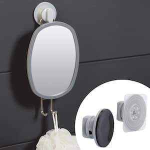 Power Grip Pro 5.1 in. W x 12 in. H Rectangular Framed No Rust Dual Mount Wall Bathroom Vanity Mirror in Stainless Steel