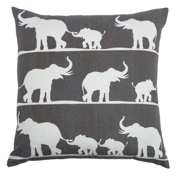 Set of 4~Outdoor Black and White Stripe & Bohemian Elephant Lumbar Throw Pillows 