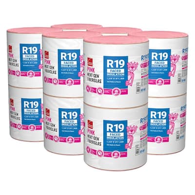 R-19  Kraft Faced Fiberglass Insulation Continuous Roll 15 in. x 39.2 ft. (12-Rolls)