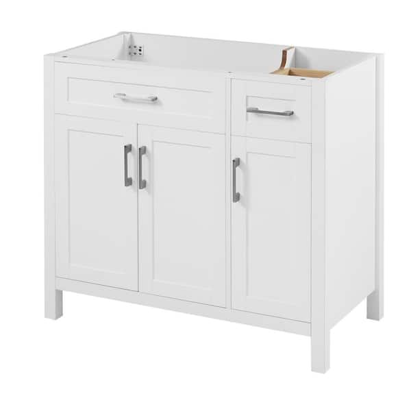 Unbranded 36 in. Bath Vanity Cabinet without Top in White with Drawers and Doors (Sink Not Included)