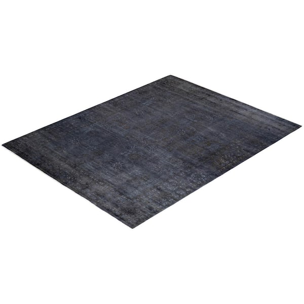 Fine Vibrance Gray 8 ft. x 10 ft. Solid Wool Indoor Area Rug