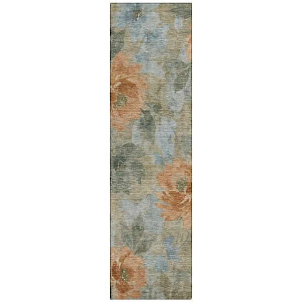 Chantille Machine Washable Indoor/Outdoor Abstract ACN3022 Sky 2 ft. x 7 ft. Runner Rug