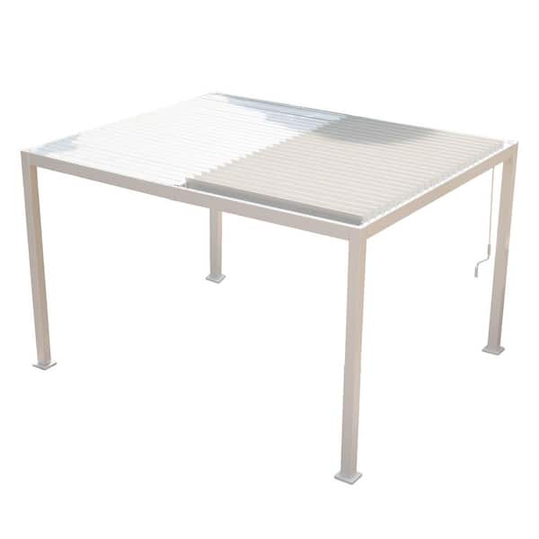 KOZYARD Elizabeth 12 ft. x 10 ft. Outdoor Grayish White Louvered