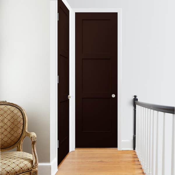 32 in. x 96 in. Birkdale Espresso Stain Smooth Solid Core Molded Composite Interior Door Slab