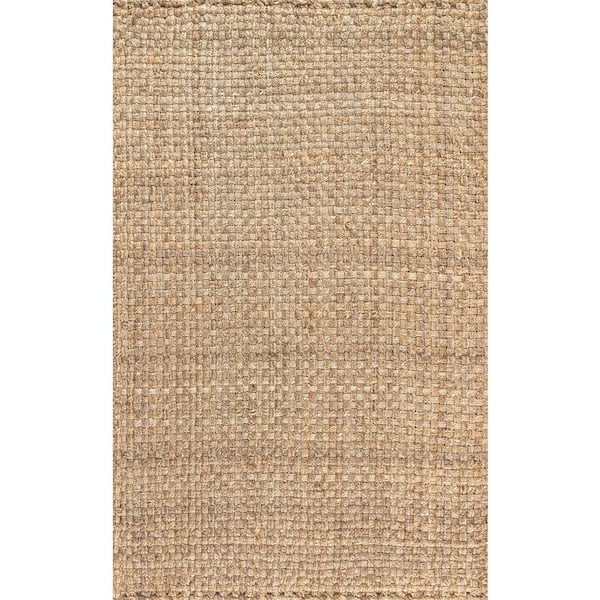 JONATHAN Y Estera Natural Brown Hand Woven Boucle Chunky Jute Natural 3 ft.  x 5 ft. Area Rug NFR102A-3 - The Home Depot