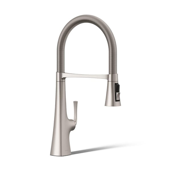 Graze Single-Handle Medium Standard Kitchen Faucet in Vibrant Stainless