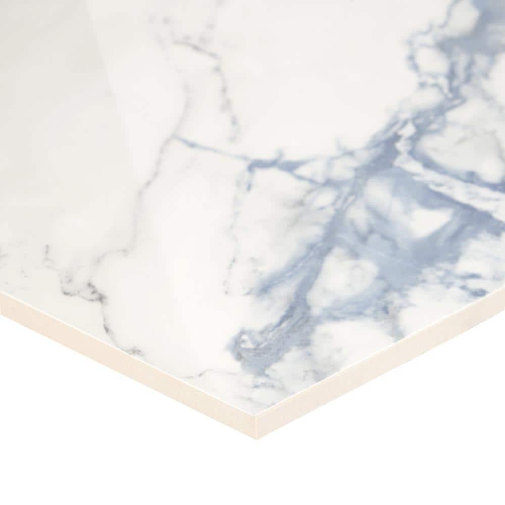 Calacatta Indigo 12" x 24" Polished Porcelain Floor and Wall Tile