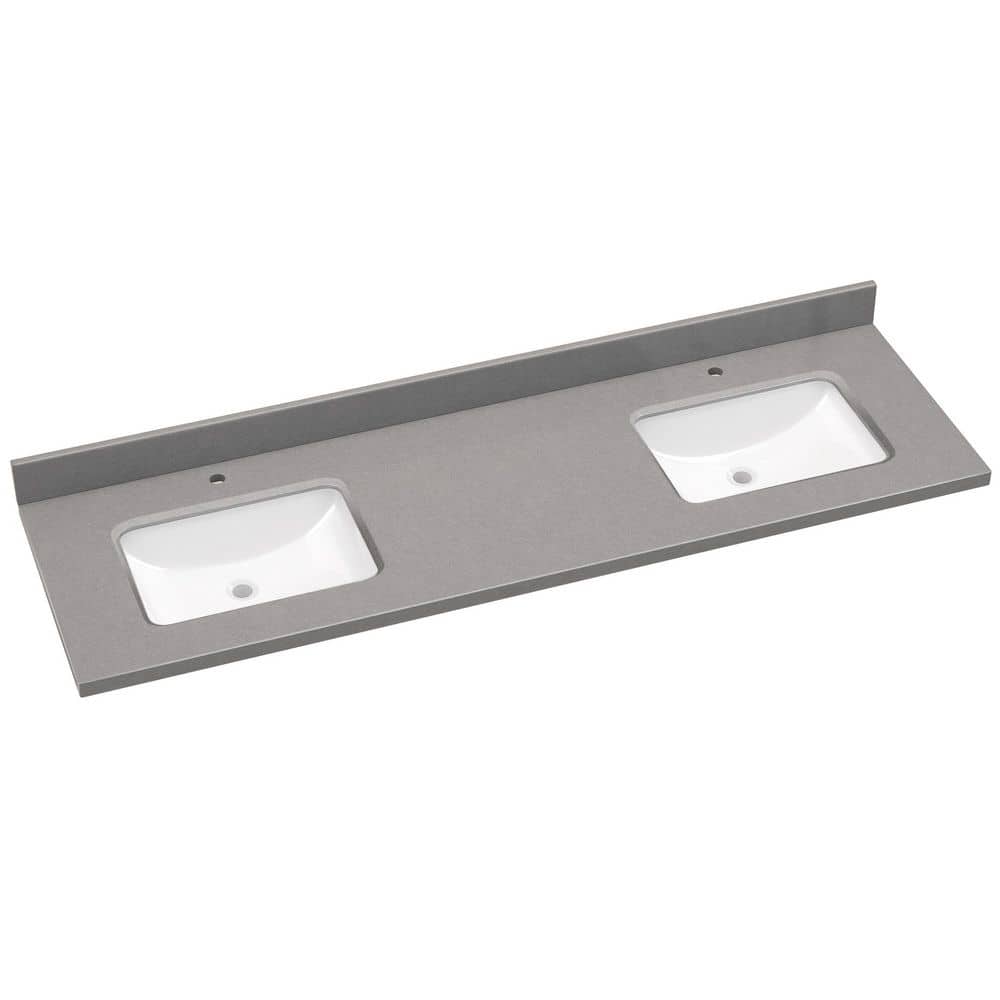 Zeafive 72 in. W x 22 in. D Engineered Stone Marble White Zeafive 72 in. W x 22 in. D Engineered Stone Marble White