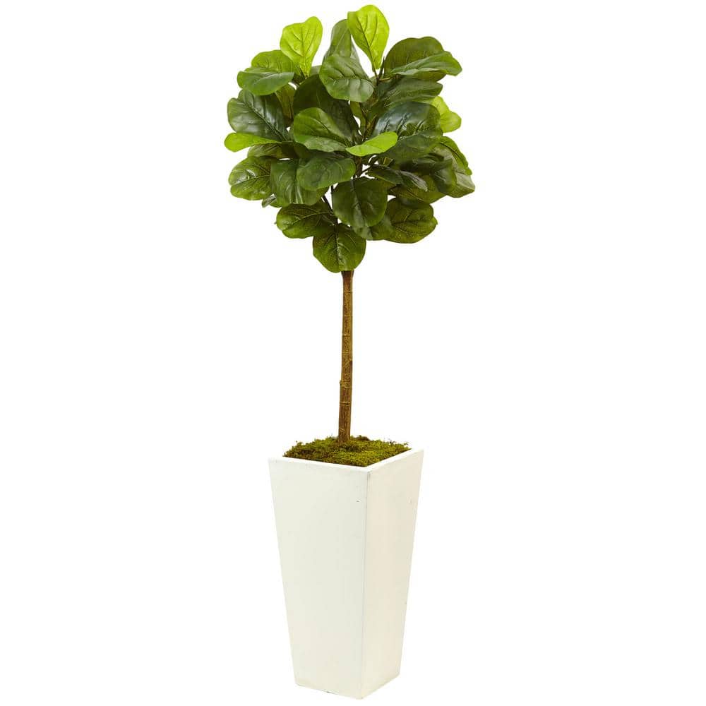 4.5 ft. Artificial Fiddle Leaf Fig in White Planter (Real Touch) price history on PriceWatchPro
