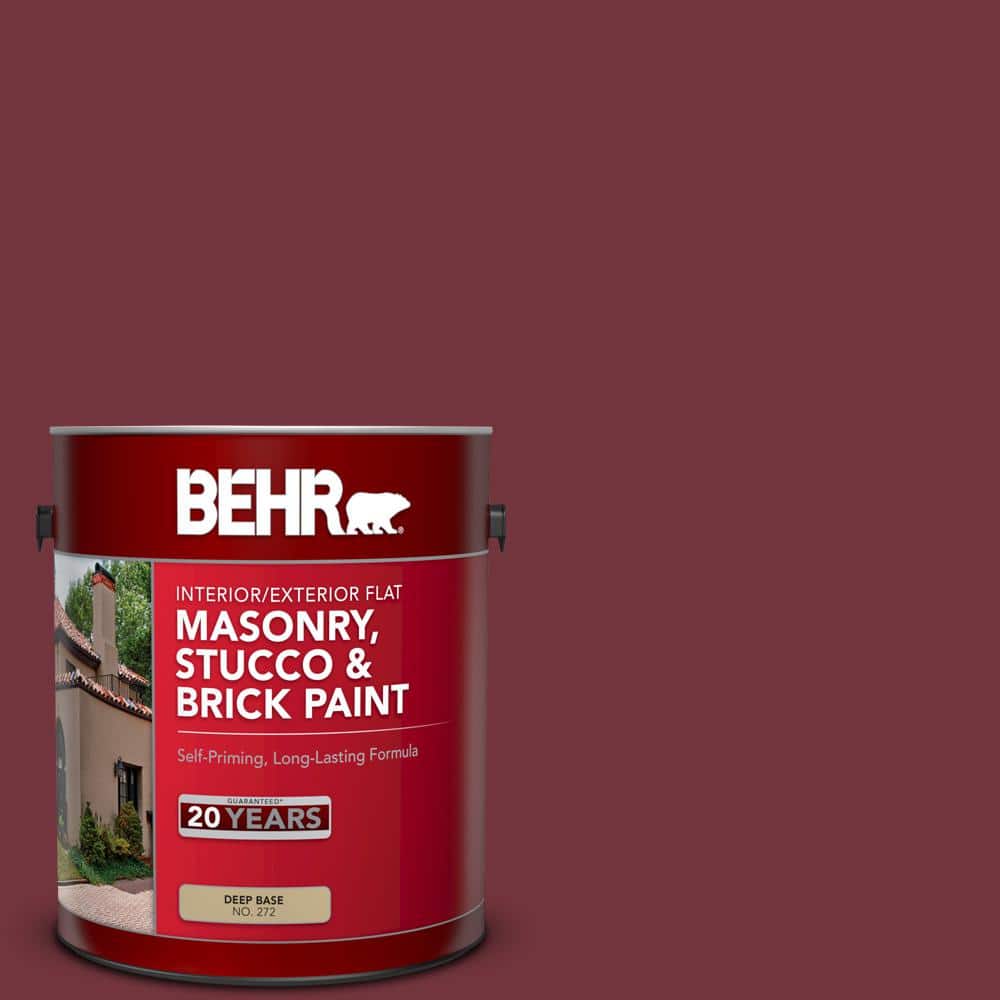 1 gal. #S130-7 Cherry Cola Flat Interior/Exterior Masonry, Stucco and Brick