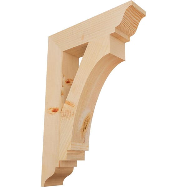 Ekena Millwork 3.5 in. x 26 in. x 18 in. Douglas Fir Imperial Traditional Smooth Bracket
