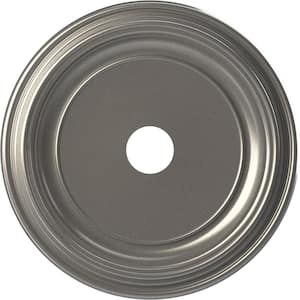 22 in. O.D. x 3-1/2 in. I.D. x 1-1/2 in. P Traditional Thermoformed PVC Ceiling Medallion in Aged Dark Steel