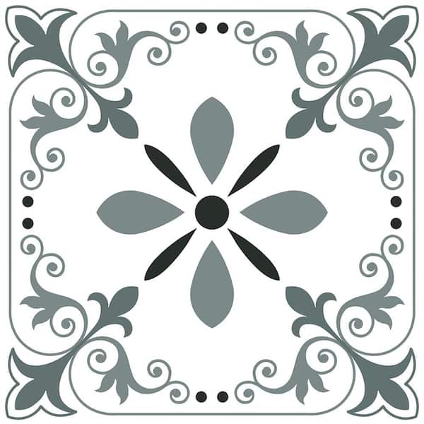 24 in. X 120 in. 4 MIL White Peel & Stick Vinyl Sheet Flooring, Cut to Length, Water Resistant Flooring Roll