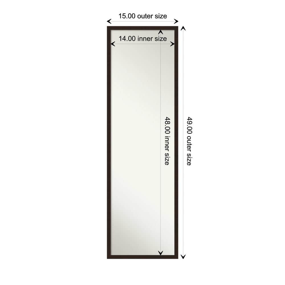 Carlisle Espresso Narrow Full Length Wood Door Mirror