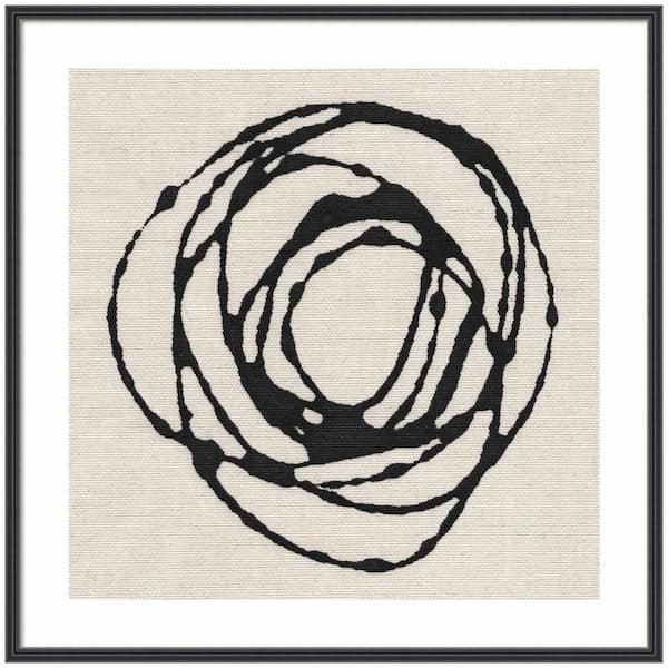 Stylish "Flowing Circle Abstract" by The Creative Bunch Studio Abstract Framed Art Print 33 in. x 33 in.