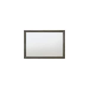 46 in. W x 32 in. H Wood Gray Wood Dresser Mirror