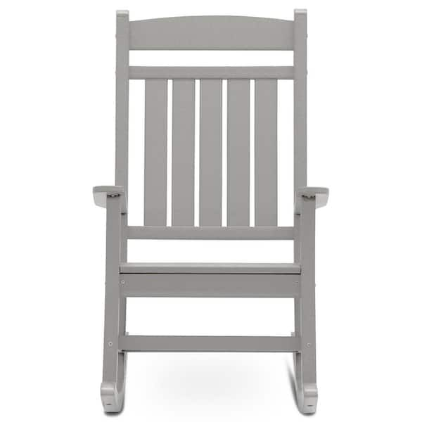 light gray rocking chair