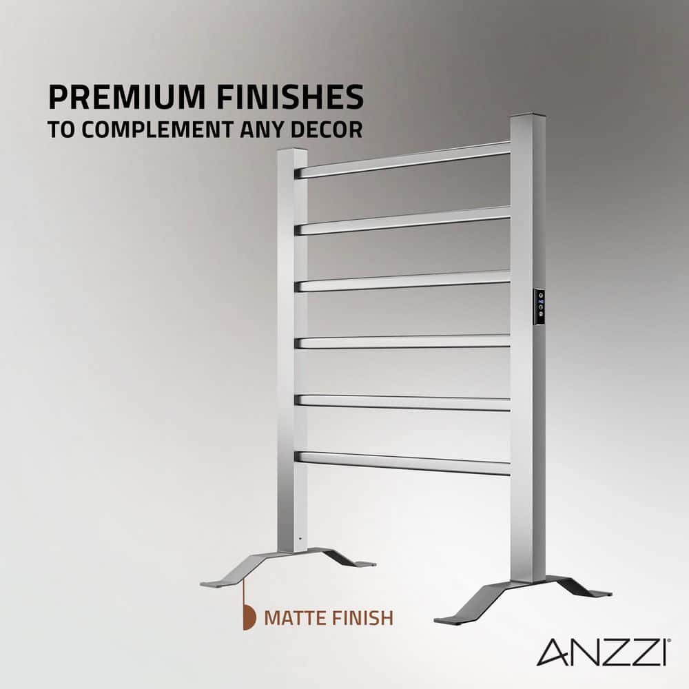 Naples Aluminum Floor-Standing 6-Bar Towel Warmer