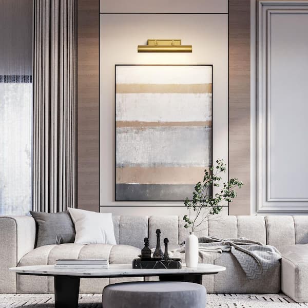 18 in. 1-Light Gold Wall Sconce, Picture Lights for Wall, Modern Wall Light for Living Room, Bathroom, Bedroom