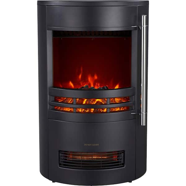 16 in. Ventless Freestanding Electric Fireplace in Black