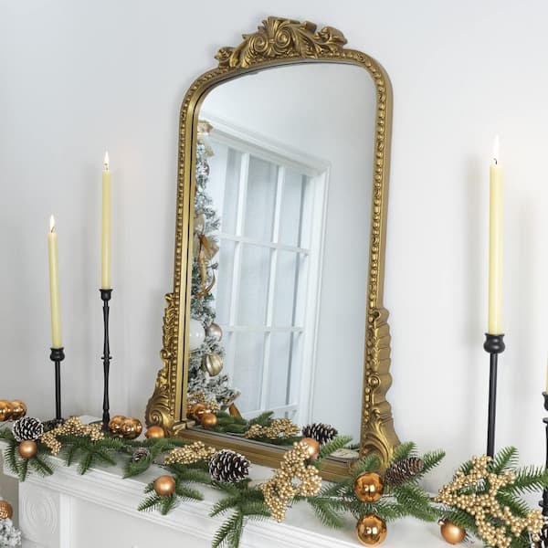 Rococo Gold Bow-Carved Vanity Mirror- CharmyDecor