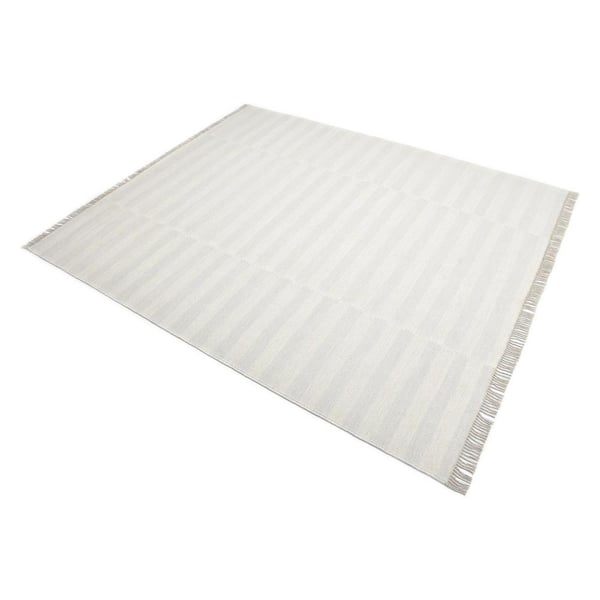 Louella Contemporary Ivory 10 ft. x 14 ft. Handmade Area Rug