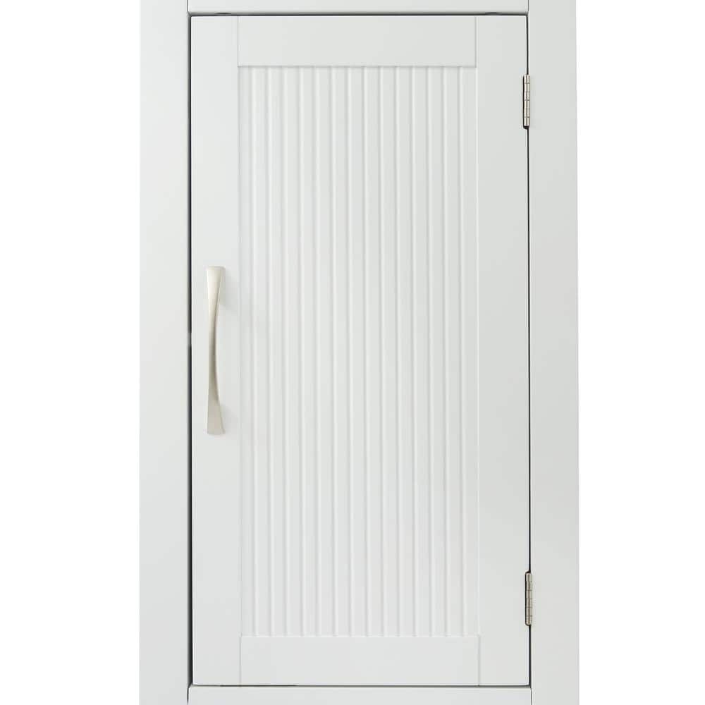 Newport Adjustable White Wooden Linen Storage Cabinet