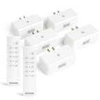 BLACK+DECKER Wireless Remote-Control Outlet, Pack of 5 Outlets, 2 Remotes -  Premium Light Switches 