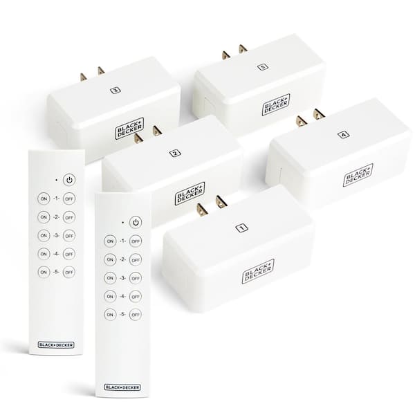BLACK + DECKER 3-Pack Grounded Indoor Wireless Remote Outlets 