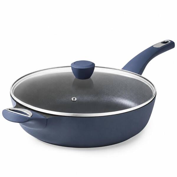 12-Inch Nonstick Deep Skillet Saute Pan, 5-Quart, Induction Compatible, PFOA PFOS APEO Free, Tempered