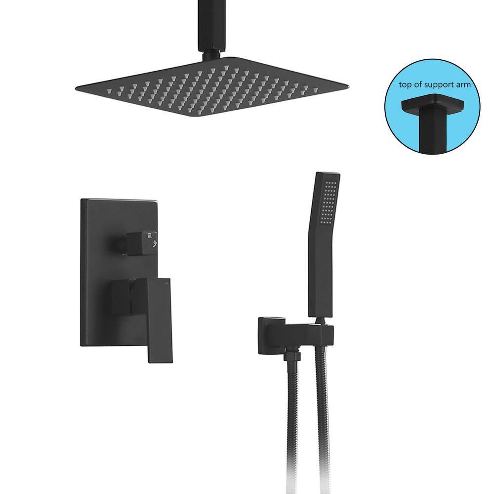 BTCSTAR START SingleHandle 2Spray Square High Pressure Rainfall