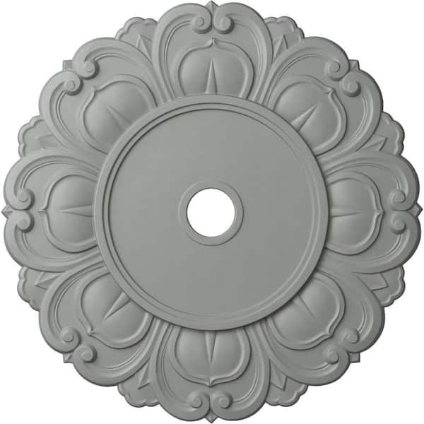 Ekena Millwork 32-1/4" x 3-5/8" ID x 1-1/8" Angel Urethane Ceiling Medallion (Fits Canopies up to 15-3/4"), Primed White
