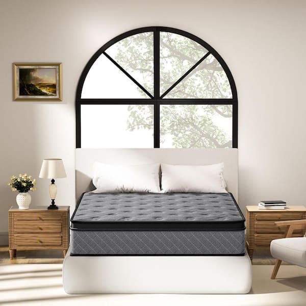 Twin XL Medium Hybrid Memory Foam 10 in. Pillow Top Motion Isolation Individual Pocket Spring Mattress