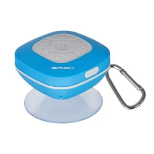 Mens Rijp Inwoner SoundLogic Bluetooth Shower Speaker with FM Radio and Carabiner in Blue  AWS-12/2970L - The Home Depot