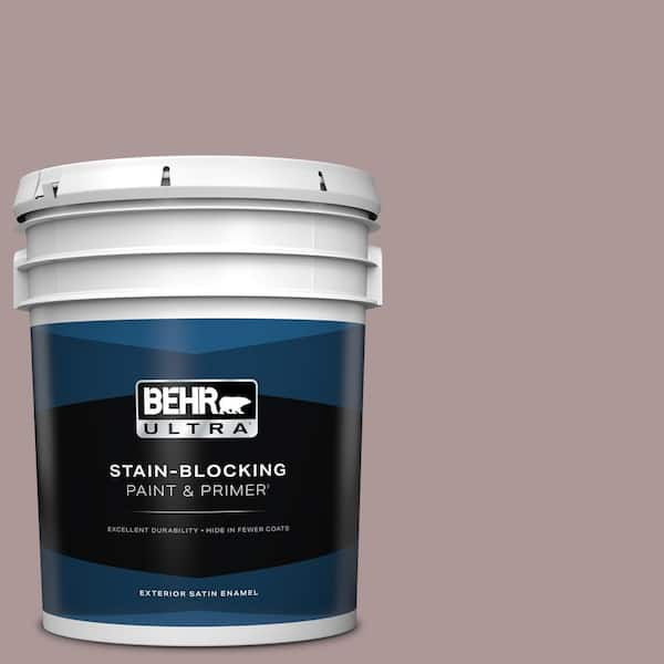 BEHR ULTRA 5 gal. #PMD-53 Antique Mauve Satin Enamel Exterior Paint & Primer