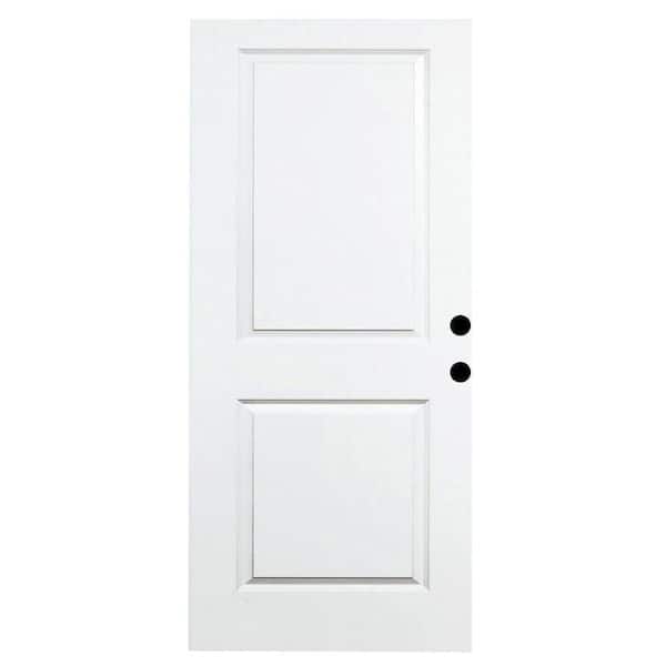 Steves & Sons 32 in. x 79 in. Premium White 2-Panel Square Primed Steel Front Door Slab