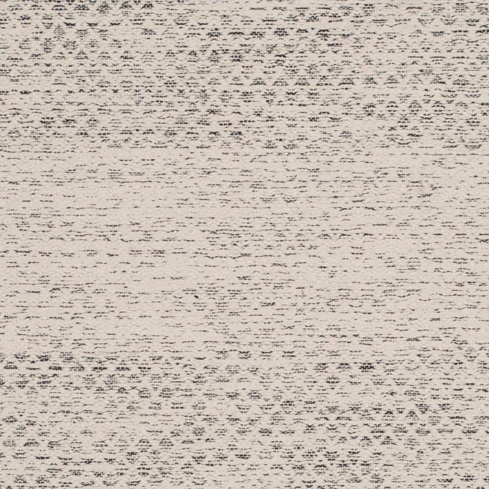 Montauk Black and Ivory Cotton Geometric 5' x 8' Area Rug
