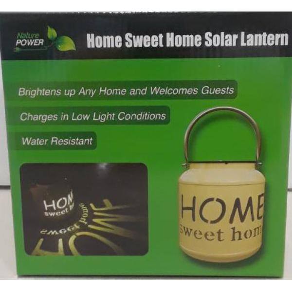 8'' Off-White Aluminum Solar Powered Outdoor Lantern
