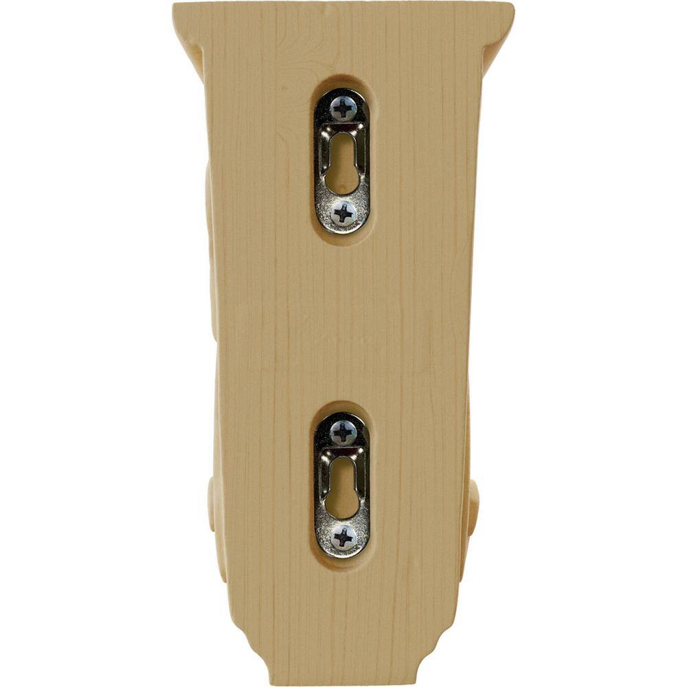 Hand-Carved Alder Wood Classical Corbel, 18" Height