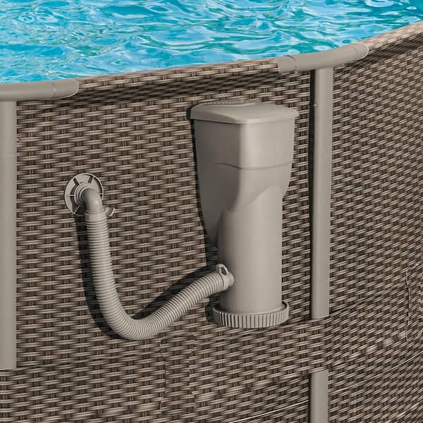 1500 Gallon SkimmerPlus Filter Pump System for Above Ground Pool, Gray