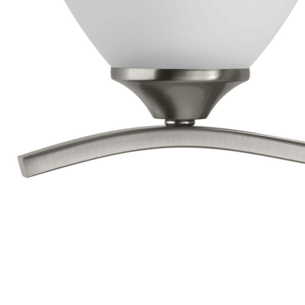 Laird Brushed Nickel 5-Light Bath Vanity with Glass Shades